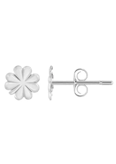 14K Gold 4 Leaf Clover Stud Earrings