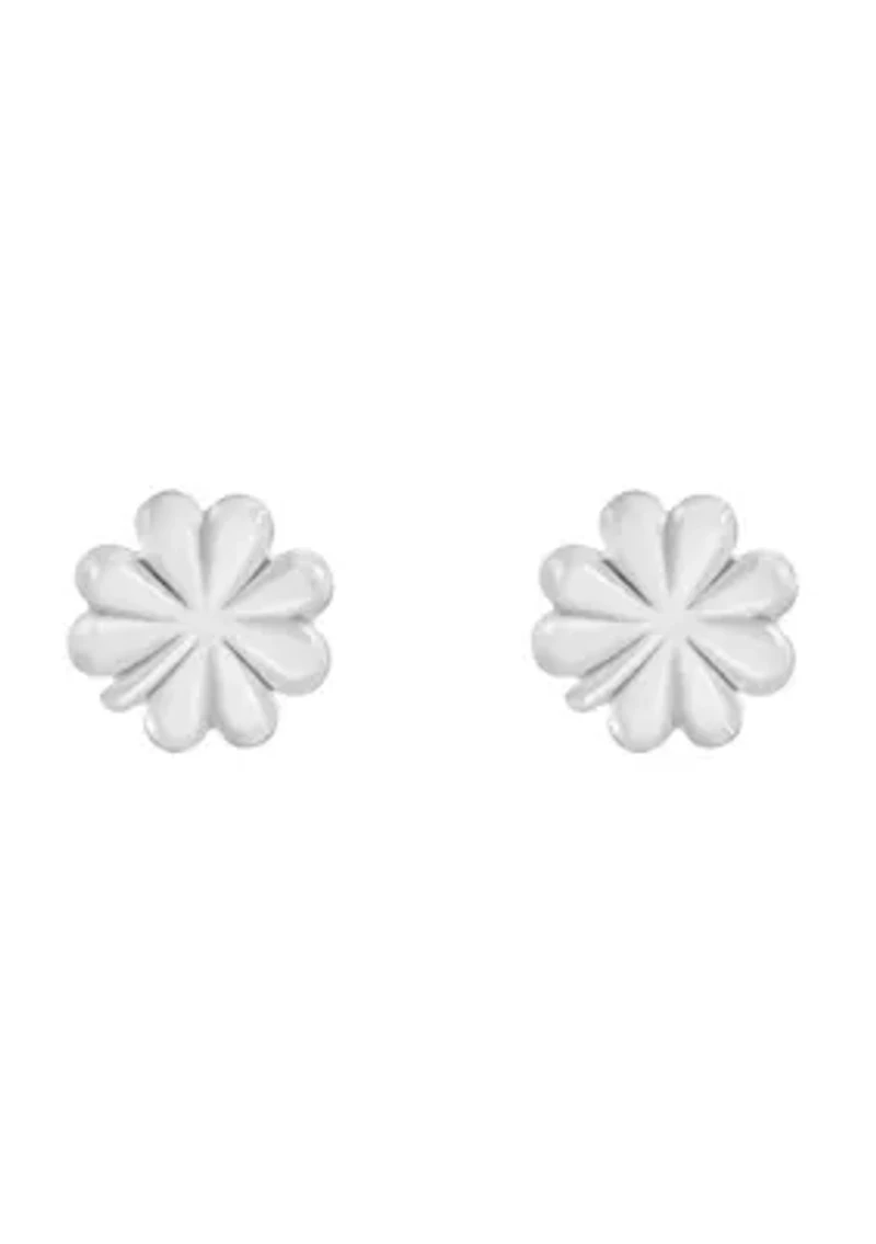 14K Gold 4 Leaf Clover Stud Earrings