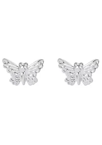 14K Gold Butterfly Stud Earrings