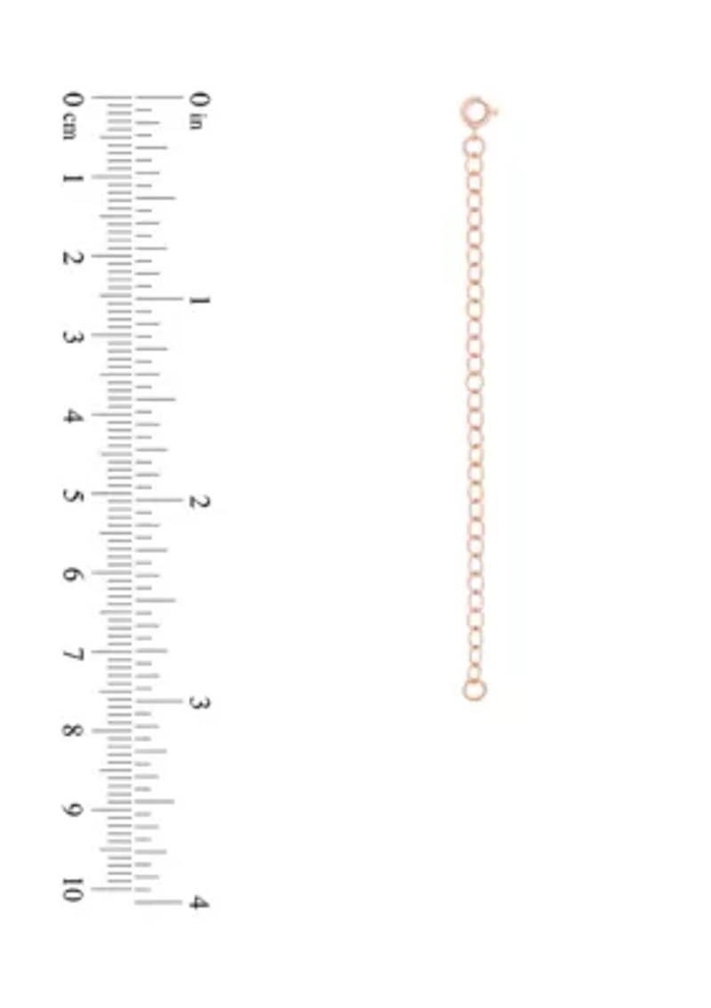 14K Gold Cable Chain Extender - 3 Inch Adjustable