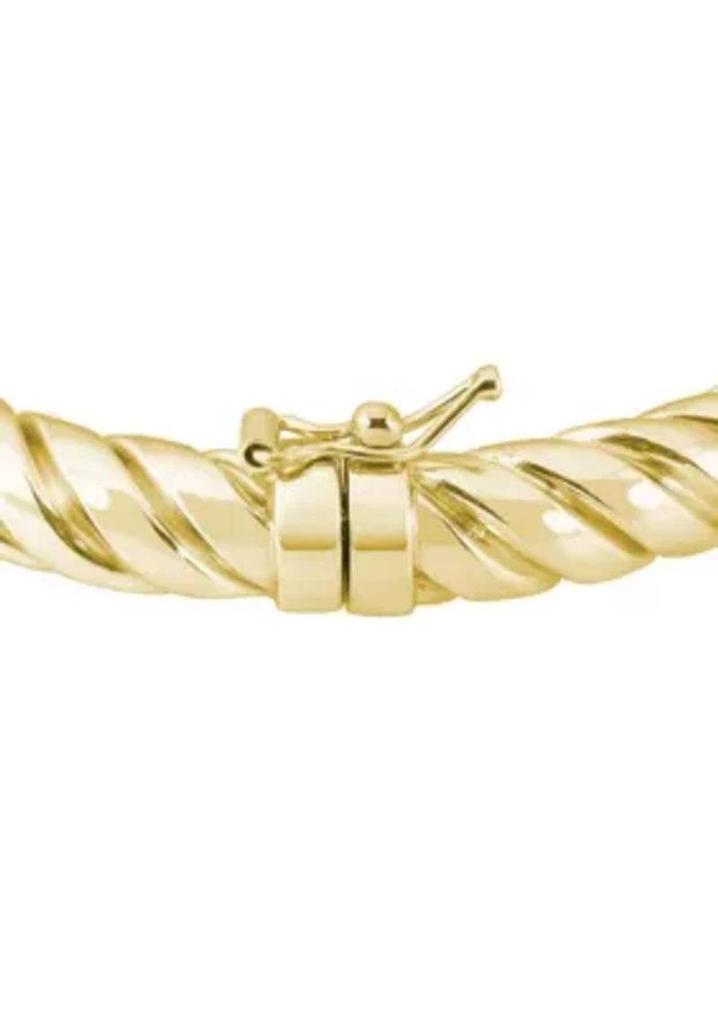 Sterling Silver Twisted Rope Bangle