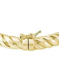 Sterling Silver Twisted Rope Bangle