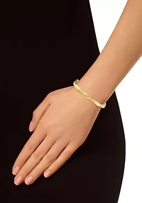 Sterling Silver Half Twist Bangle