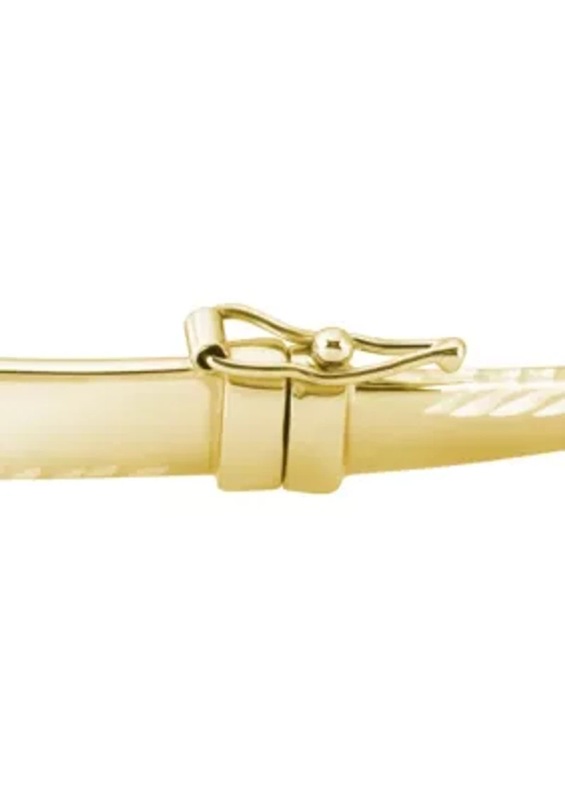 Sterling Silver Diamond Cut Bangle