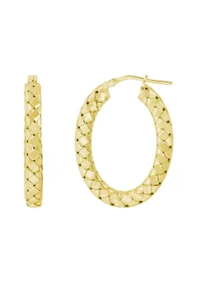 Sterling Silver Braided Hoop Earrings