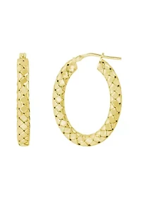 Sterling Silver Braided Hoop Earrings