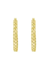 Sterling Silver Braided Hoop Earrings