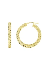 Sterling Silver Braided Hoop Earrings