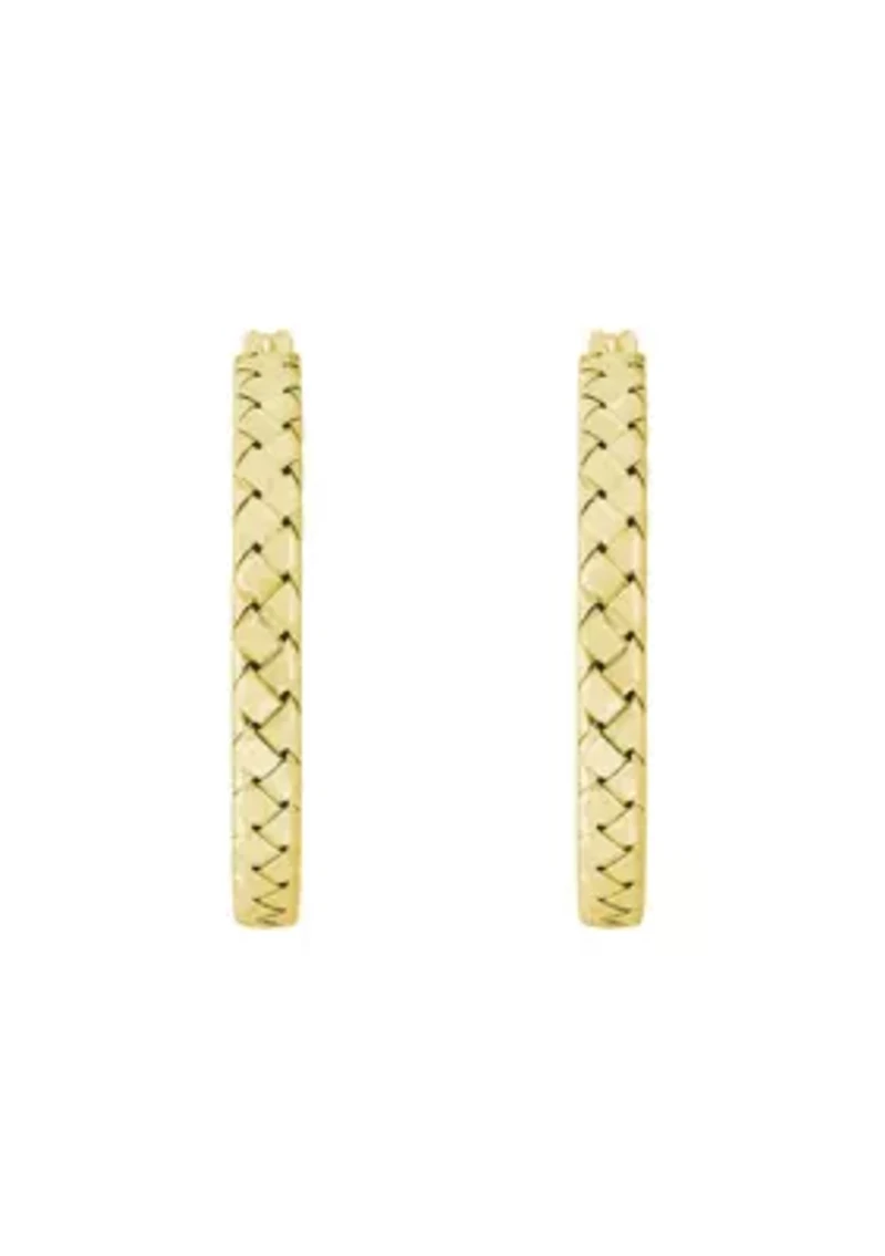Sterling Silver Braided Hoop Earrings