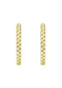 Sterling Silver Braided Hoop Earrings