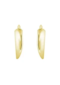 Sterling Silver Tapered Hoop Earrings