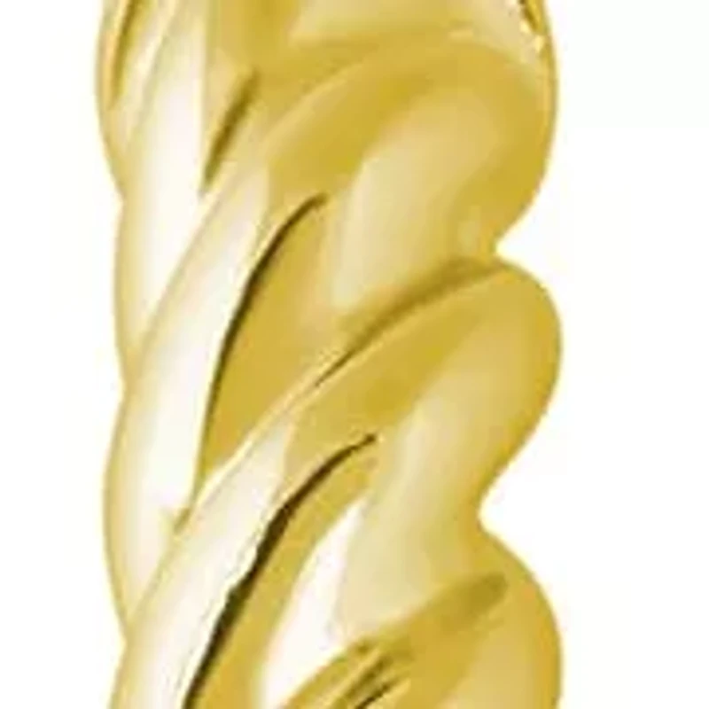 Sterling Silver Twisted Rope Hoop Earrings