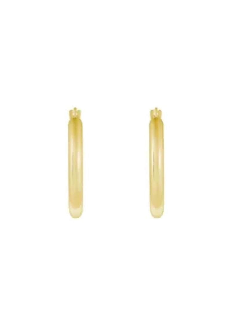 Sterling Silver Oval Hoop Earrings