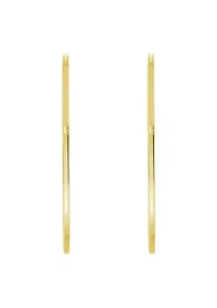 Sterling Silver Hexagon Hoop Earrings