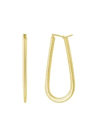 Sterling Silver Teardrop Hoop Earrings