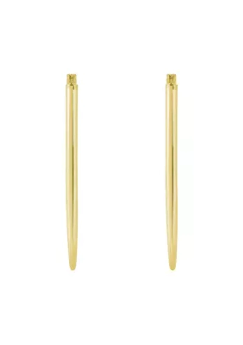 Sterling Silver Teardrop Hoop Earrings