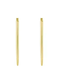 Sterling Silver Teardrop Hoop Earrings