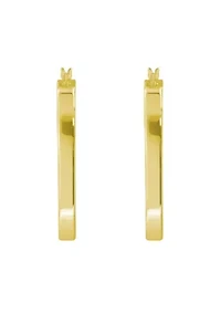 Sterling Silver Oval Hoop Earrings