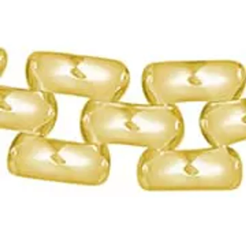 Sterling Silver 3-Row Panther Chain Necklace