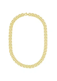 Sterling Silver 3-Row Panther Chain Necklace