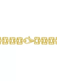 Sterling Silver 3-Row Panther Chain Necklace