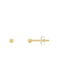 14K Yellow Gold 2mm Ball Stud Earrings