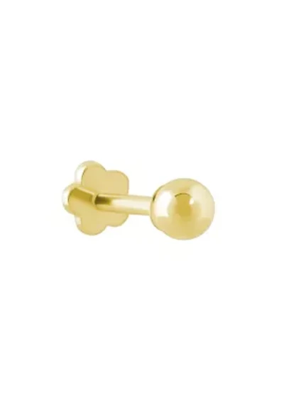 14K Yellow Gold 3mm Round Ball Labret Earring