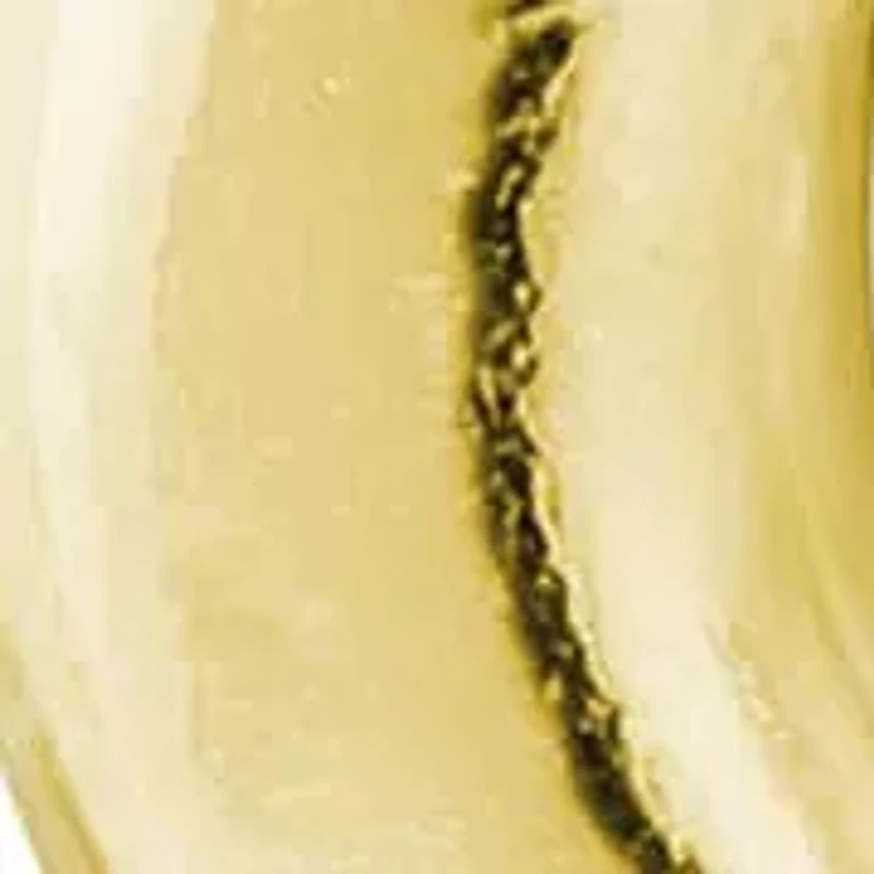 10K Yellow Gold Crescent Moon Pendant Necklace