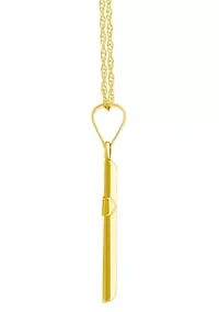 14K Yellow Gold Cross Pendant Necklace