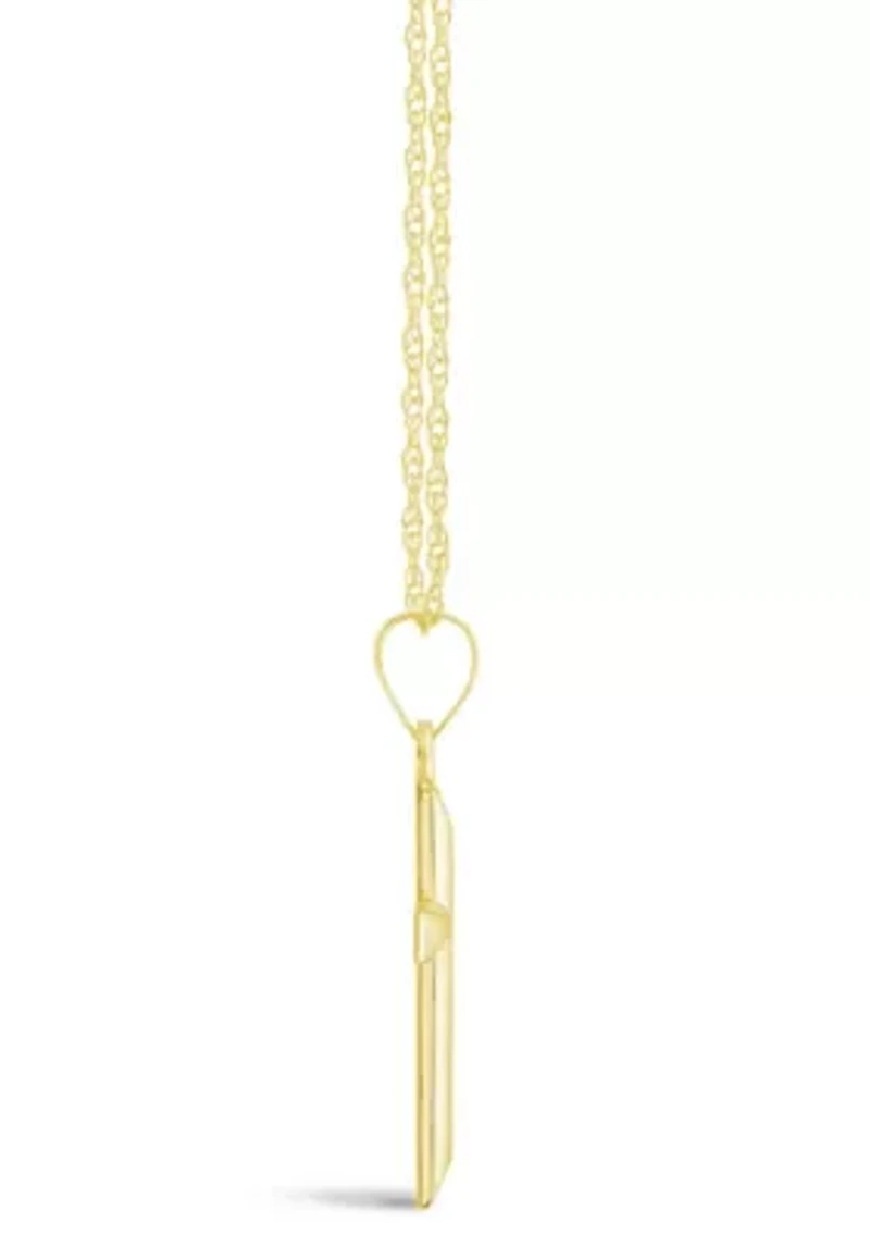 14K Yellow Gold Cross Pendant Necklace