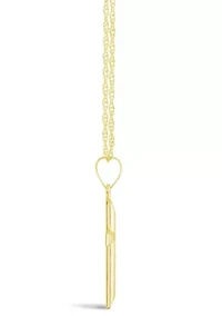 14K Yellow Gold Cross Pendant Necklace