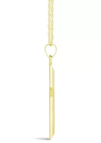 14K Yellow Gold Cross Pendant Necklace
