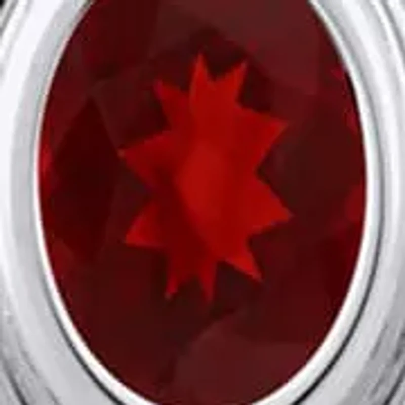 Sterling Silver 6x4mm Oval Garnet Locket Pendant Necklace