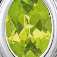 Sterling Silver 6x4mm Oval Peridot Locket Pendant Necklace