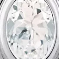 Sterling Silver 6x4mm Oval Topaz Locket Pendant Necklace