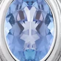 Sterling Silver 6x4mm Oval Tanzanite Locket Pendant Necklace