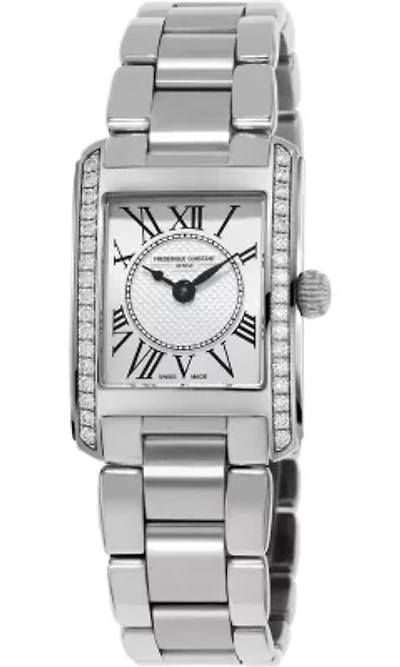 Swiss Women's Classic Carree Silver-tone Stainless Steel Bracelet Watch