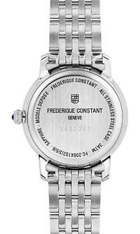 Swiss Women's Slimline Moonphase Silver-tone Stainless Steel Bracelet Watch