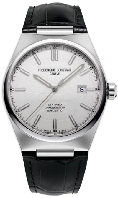Swiss Men's Highlife COSC Automatic Black Leather Strap Watch