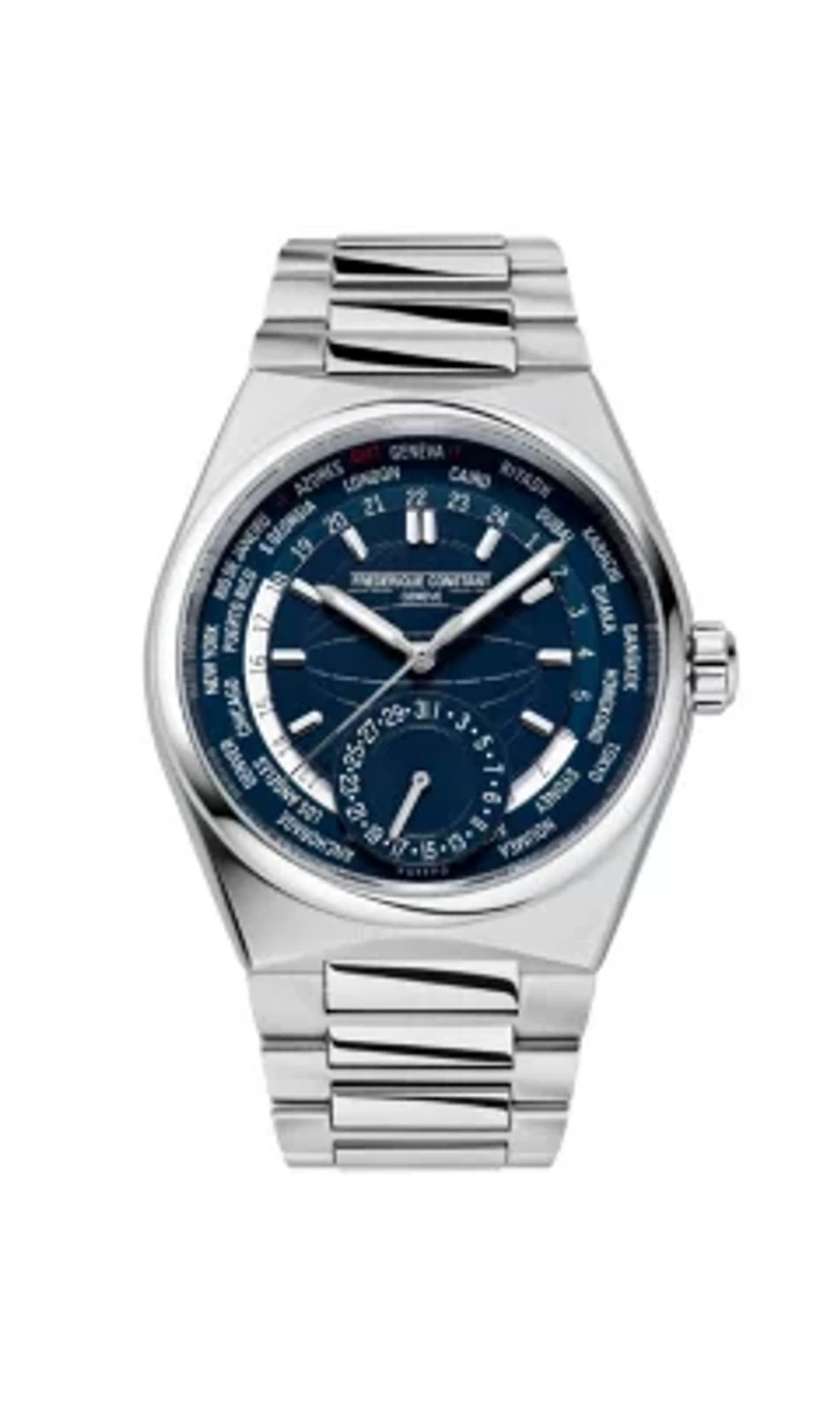 Swiss Men's Highlife Worldtimer Manufacture Stainless Steel Bracelet Watch