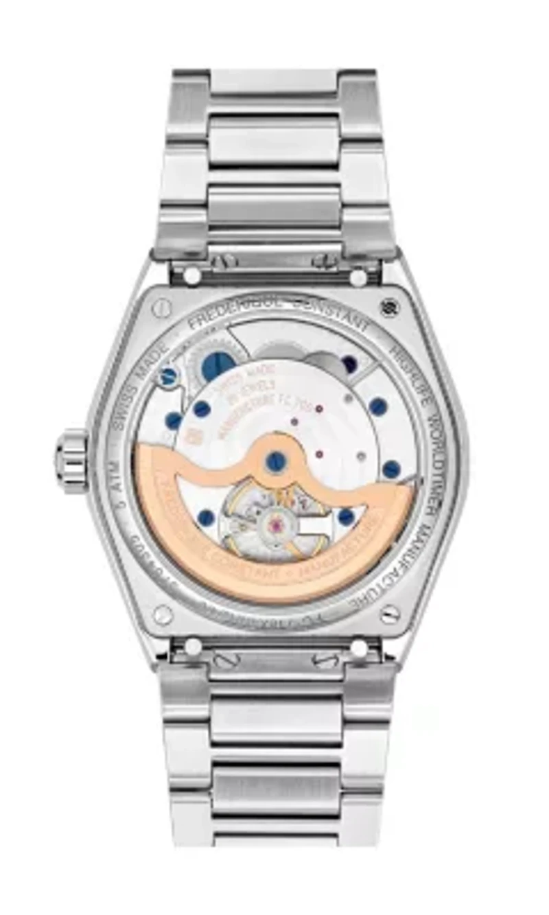 Swiss Men's Highlife Worldtimer Manufacture Stainless Steel Bracelet Watch
