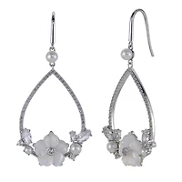 Lab Created Sterling Silver Freshwater Pearl Earring