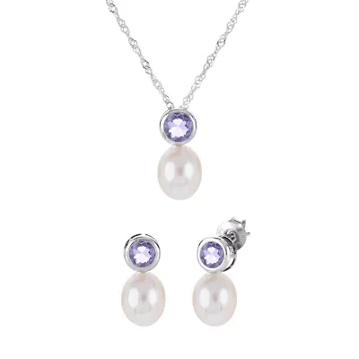 Sterling Silver Freshwater Pearl Set
