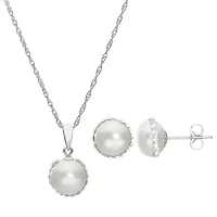 Sterling Silver Freshwater Pearl Set