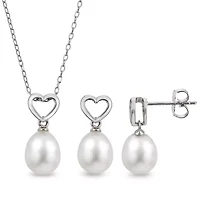 Sterling Silver Freshwater Pearl Set