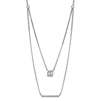 Lab Created Sterling Silver Freshwater Pearl Necklace