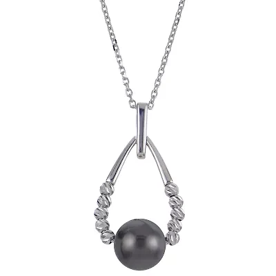 Sterling Silver Tahitian Pearl Necklace