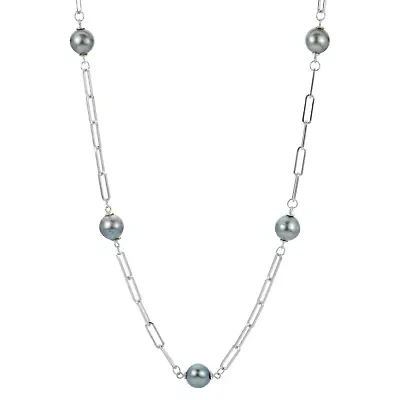 Sterling Silver Tahitian Pearl Necklace