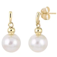 10KT Yellow Gold Freshwater Pearl Earring