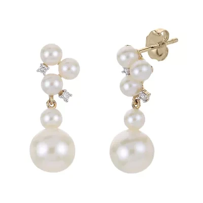 14KT Yellow Gold Freshwater Pearl Earring